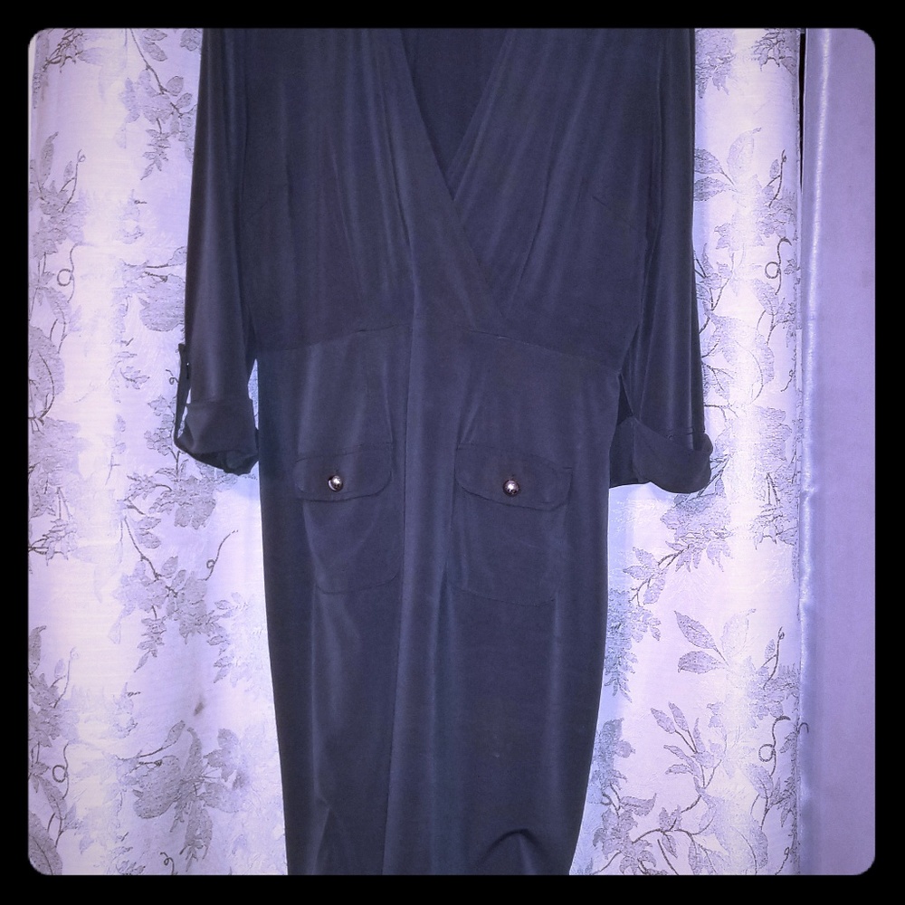 Dark grey mid size dress